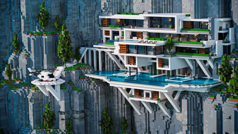 Mountainside Mansion on the Minecraft Marketplace by crackedcubes