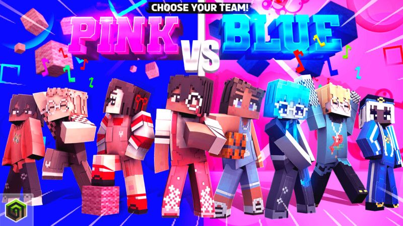 Pink vs Blue on the Minecraft Marketplace by CrackedCubes