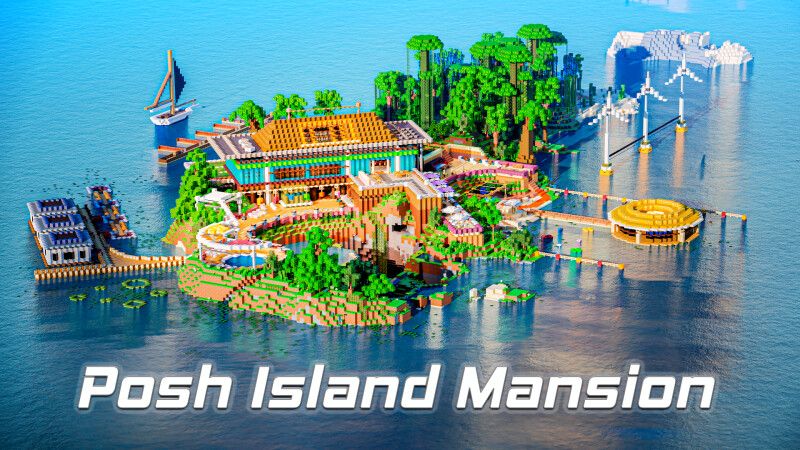 Posh Island Mansion on the Minecraft Marketplace by CrackedCubes