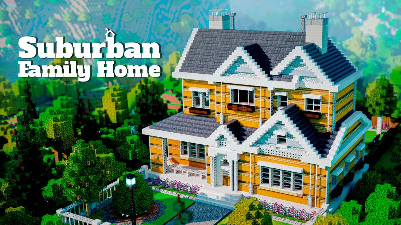 Suburban Family Home on the Minecraft Marketplace by CrackedCubes