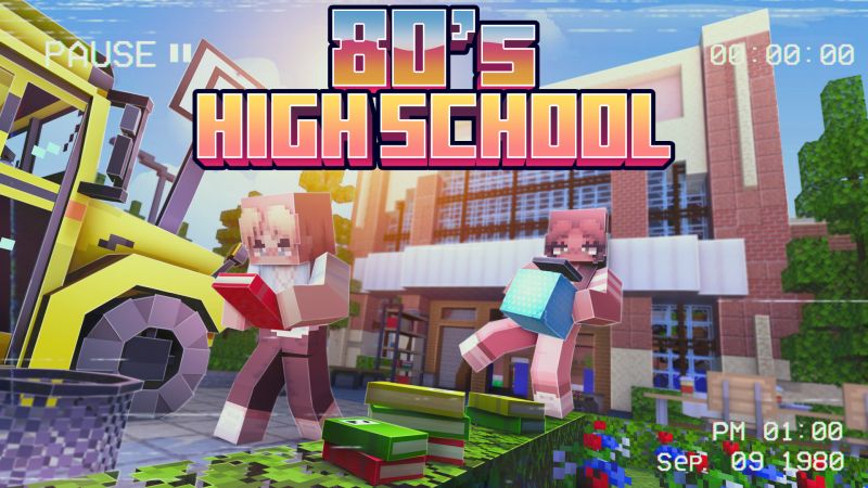 80s High School on the Minecraft Marketplace by CubeCraft Games