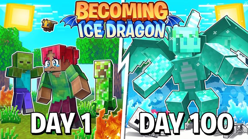 Becoming Ice Dragon on the Minecraft Marketplace by CubeCraft Games