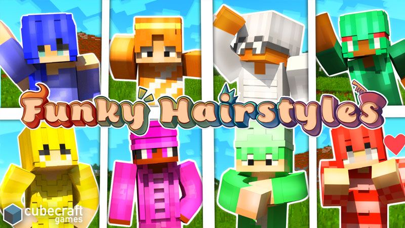 Funky Hairstyles on the Minecraft Marketplace by CubeCraft Games