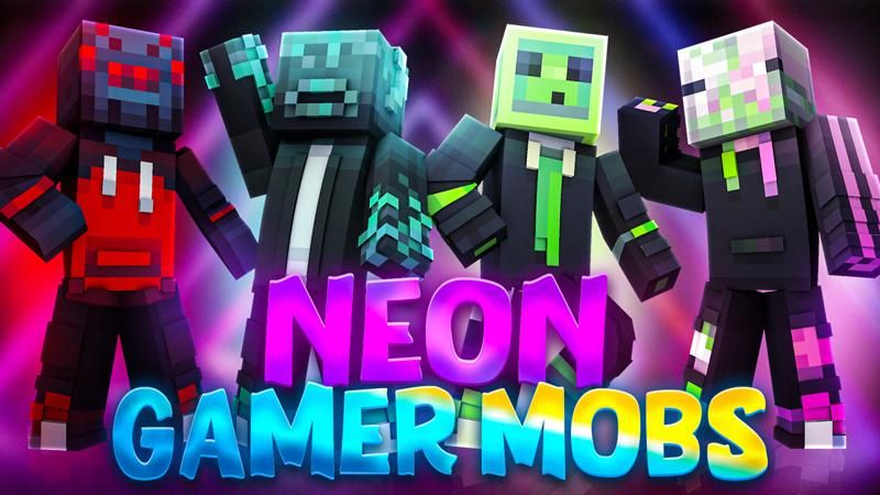 Neon Gamer Mobs on the Minecraft Marketplace by CubeCraft Games