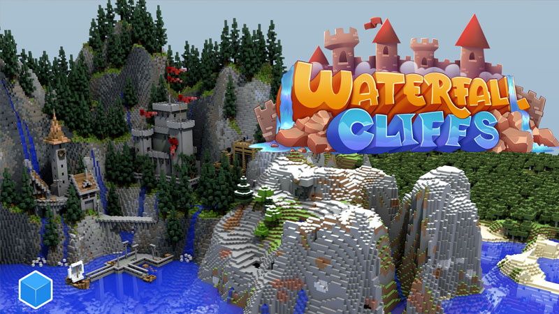 Waterfall Cliffs on the Minecraft Marketplace by CubeCraft Games