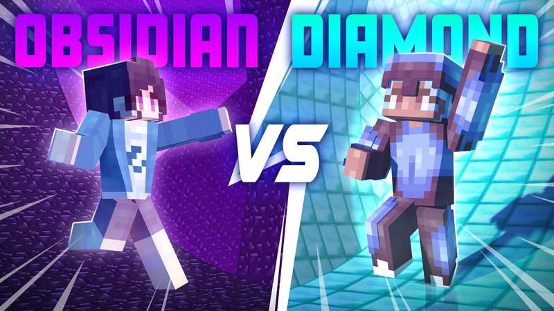 Obsidian VS Diamond on the Minecraft Marketplace by Cubed Creations