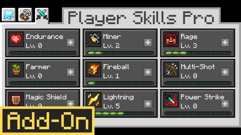 Player Skills Pro Add-On on the Minecraft Marketplace by Cubed Creations