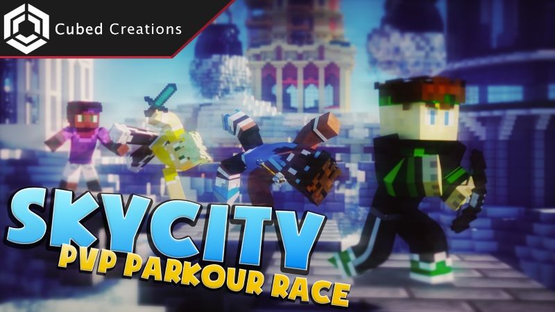 Skycity: PvP Parkour Race on the Minecraft Marketplace by Cubed Creations