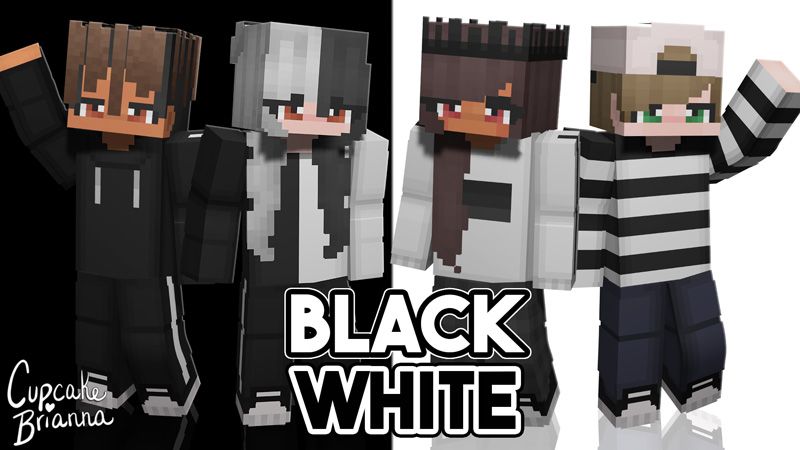 Black And White HD Skin Pack on the Minecraft Marketplace by CupcakeBrianna