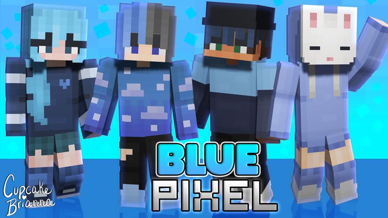 Blue Pixel Skin Pack on the Minecraft Marketplace by CupcakeBrianna