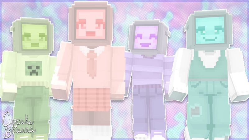 Color TV Heads HD Skin Pack on the Minecraft Marketplace by CupcakeBrianna