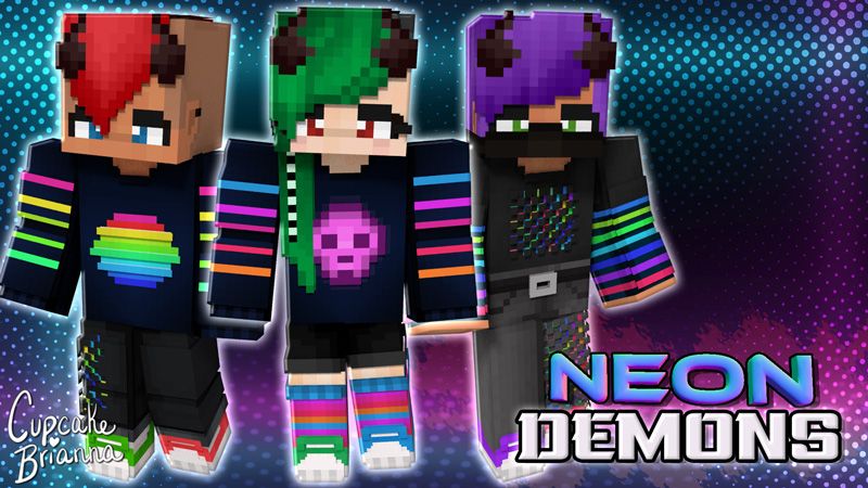 Neon Demons HD Skin Pack on the Minecraft Marketplace by CupcakeBrianna