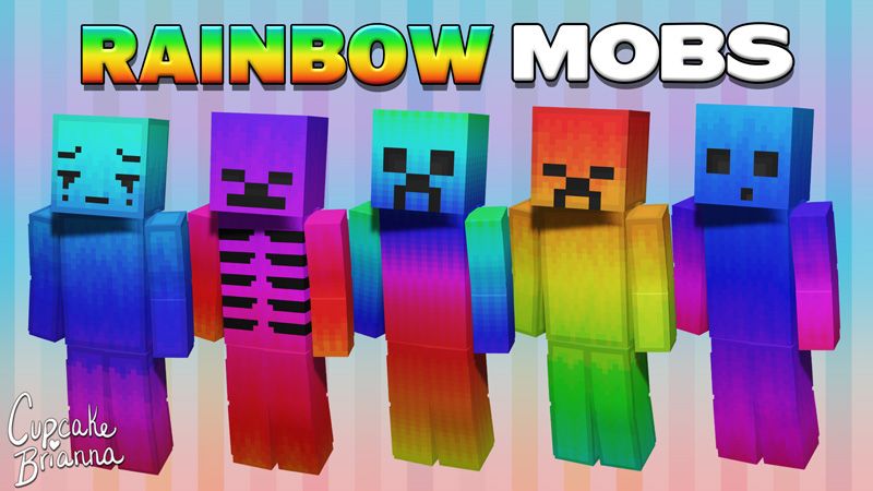 Rainbow Mobs HD Skin Pack on the Minecraft Marketplace by CupcakeBrianna