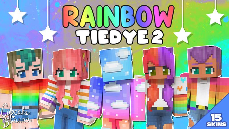 Rainbow Tiedye 2 HD Skin Pack on the Minecraft Marketplace by CupcakeBrianna