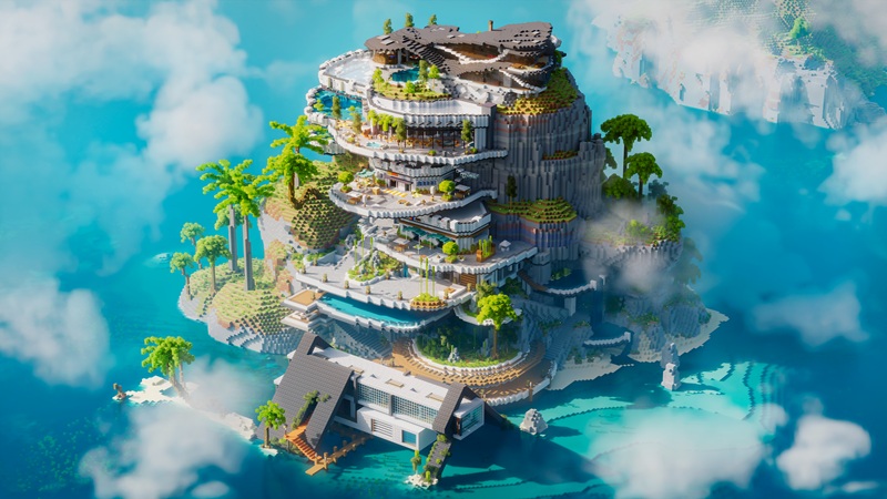 Oceanview Mansion on the Minecraft Marketplace by Cypress Games
