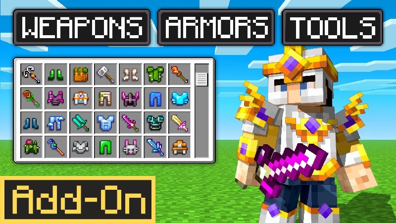 Weapons Armors Tools on the Minecraft Marketplace by cypress-games