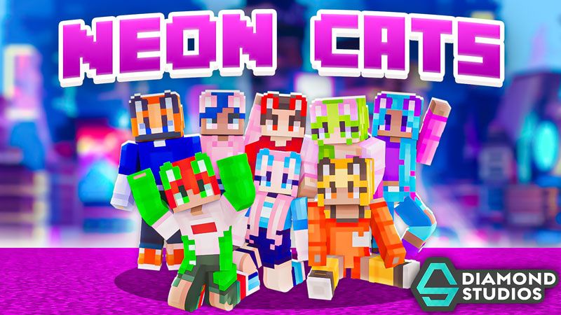 Neon Cats on the Minecraft Marketplace by diamond-studios