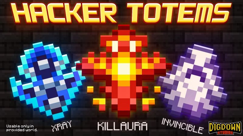 Hacker Totems on the Minecraft Marketplace by Dig Down Studios