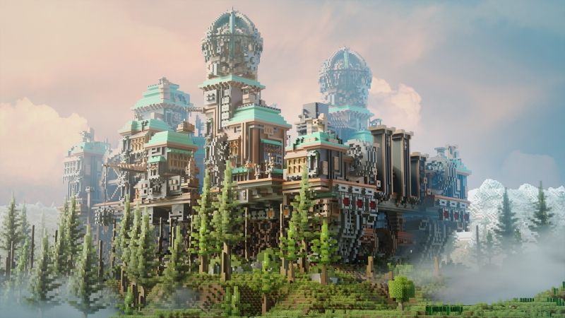 Steampunk Community Hub on the Minecraft Marketplace by Dig Down Studios