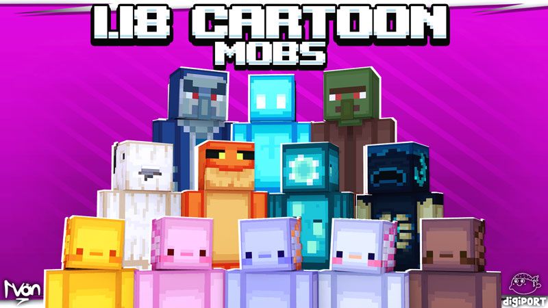 1.18 Cartoon Mobs on the Minecraft Marketplace by DigiPort