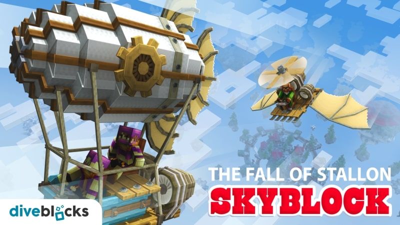 The Fall of Stallon Skyblock on the Minecraft Marketplace by Diveblocks