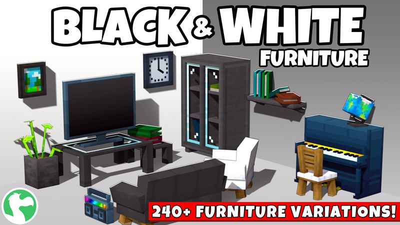 Black & White Furniture on the Minecraft Marketplace by Dodo Studios