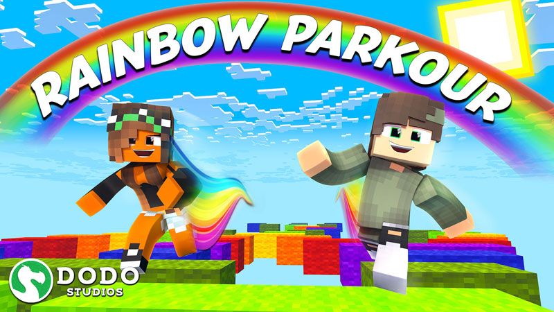 Rainbow Parkour on the Minecraft Marketplace by Dodo Studios