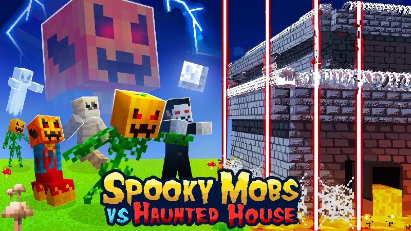 Spooky Mobs vs. Haunted House on the Minecraft Marketplace by DogHouse