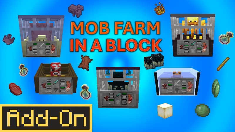Mob Farm in a Block Add-On on the Minecraft Marketplace by EduElfie