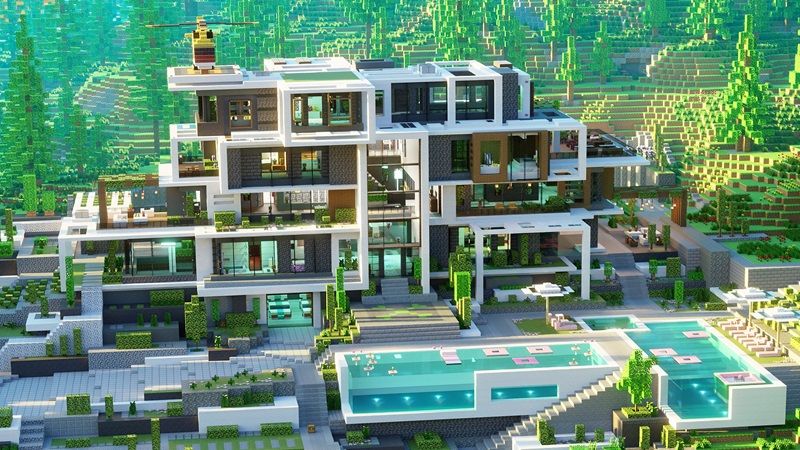 Modern Luxury Mansion on the Minecraft Marketplace by Eescal Studios