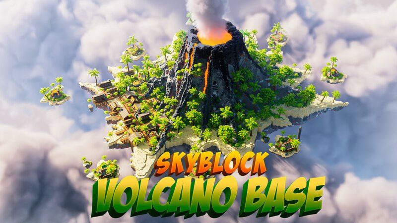 Skyblock Volcano Base on the Minecraft Marketplace by Eescal Studios