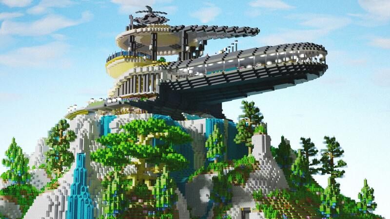 Waterfall Mansion on the Minecraft Marketplace by Eescal Studios