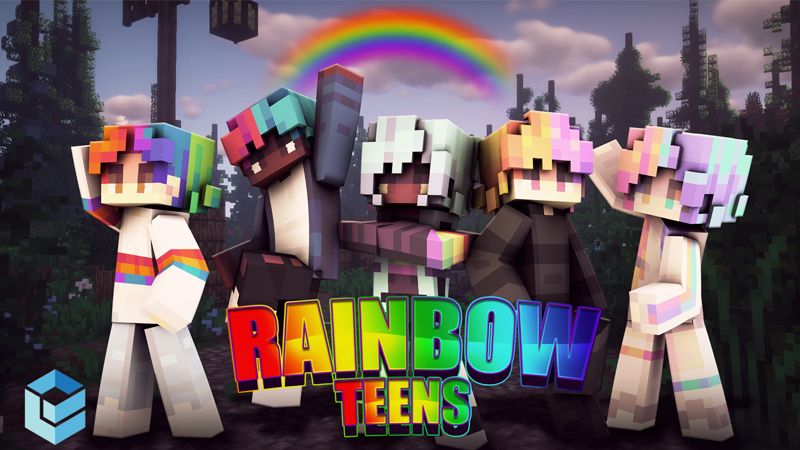 Rainbow Teens on the Minecraft Marketplace by Entity Builds