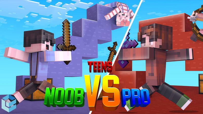 Teen Noob VS Pro on the Minecraft Marketplace by Entity Builds