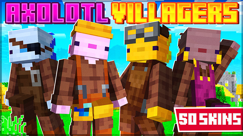 Axolotl Villagers on the Minecraft Marketplace by Fall Studios