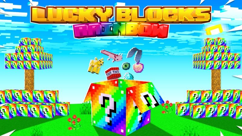 Lucky Blocks Rainbow on the Minecraft Marketplace by Fall Studios