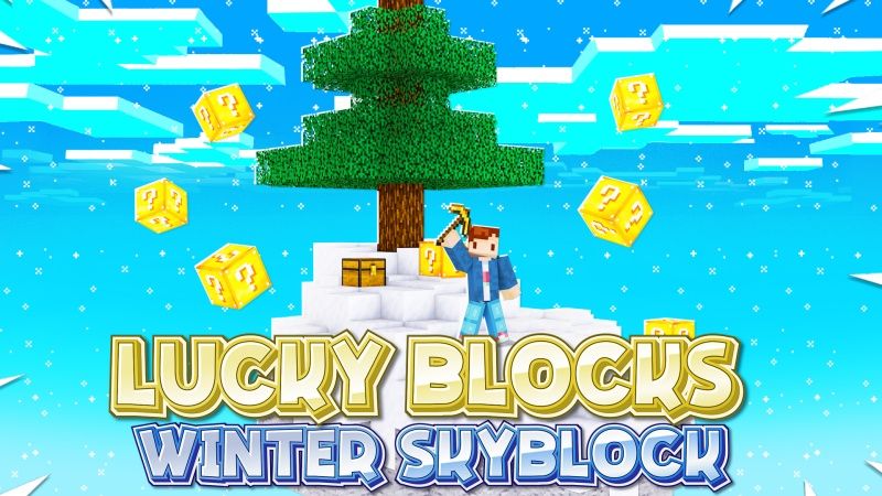 Lucky Blocks Winter Skyblock on the Minecraft Marketplace by Fall Studios