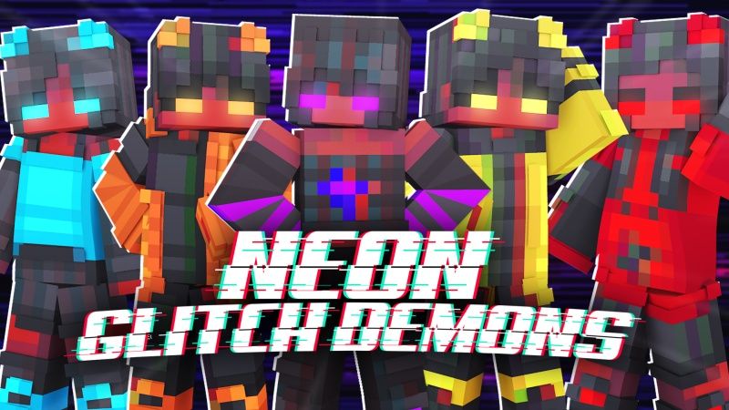 Neon Glitch Demons on the Minecraft Marketplace by Fall Studios