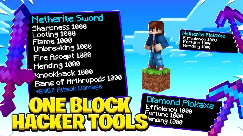 One Block Hacker Tools on the Minecraft Marketplace by Fall Studios