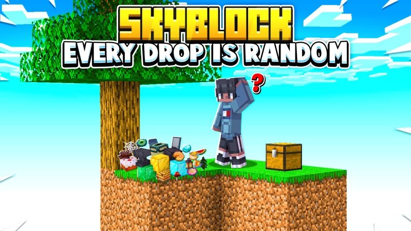 Skyblock every drop is random on the Minecraft Marketplace by Fall Studios