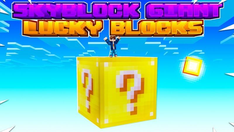 Skyblock Giant Lucky Blocks on the Minecraft Marketplace by Fall Studios