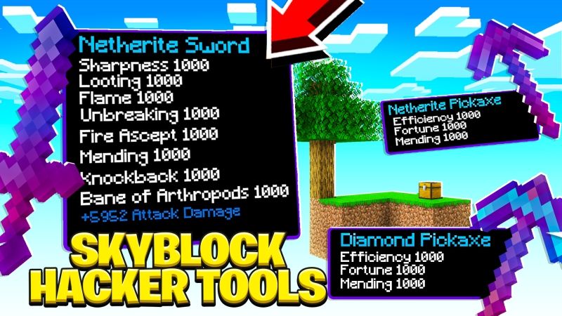 Skyblock Hacker Tools on the Minecraft Marketplace by Fall Studios