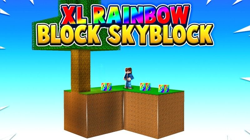 XL Rainbow Block Skyblock on the Minecraft Marketplace by Fall Studios