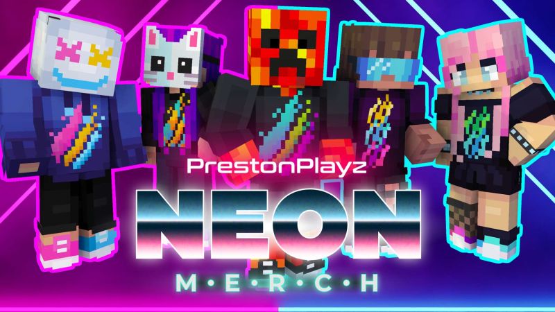 PrestonPlayz Neon Merch on the Minecraft Marketplace by firegames