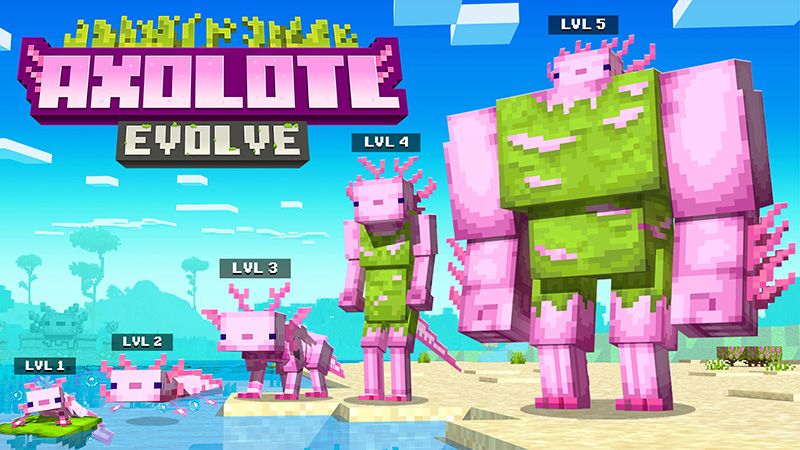 Axolotl Evolve on the Minecraft Marketplace by float-studios