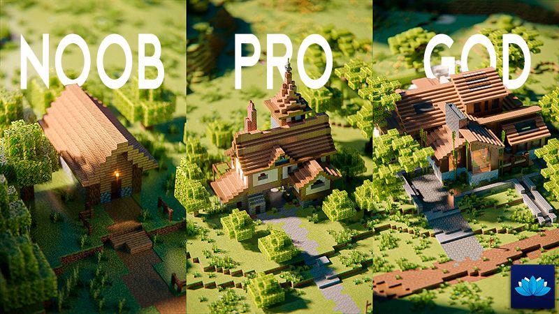 Plain Houses: Noob x Pro x God on the Minecraft Marketplace by Floruit