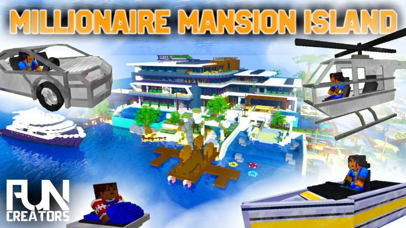 Millionaire Mansion Island on the Minecraft Marketplace by Fun Creators