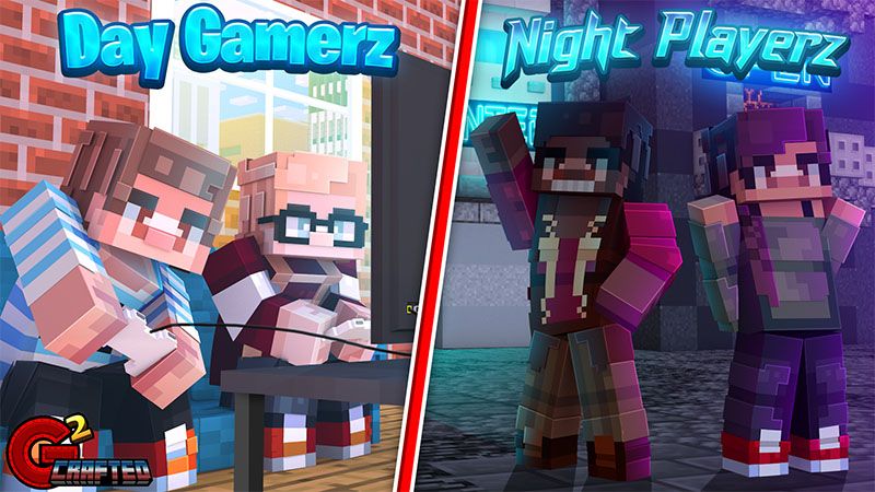 Day Gamerz Night Playerz on the Minecraft Marketplace by G2Crafted