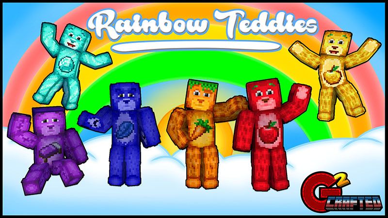 Rainbow Teddies on the Minecraft Marketplace by G2Crafted