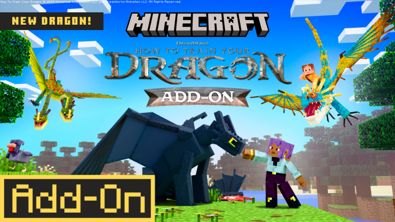 How to Train Your Dragon Add-On on the Minecraft Marketplace by Gamemode One